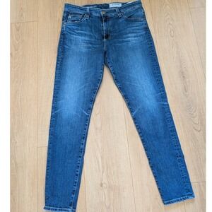Adriano Goldschmied Womens 31R The Farrah High Rise Skinny Ankle Dark Denim Jean